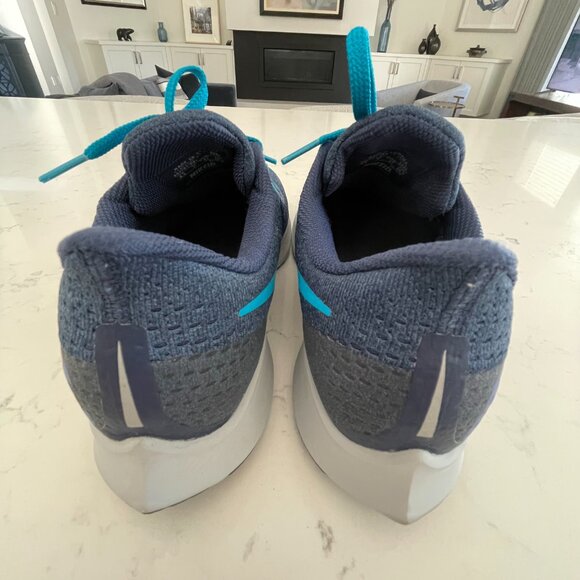 Nike By You Custom Shoes Mesh Lace Up Running Sneakers Denim Blue Turquoise 9.5 - Picture 5 of 11